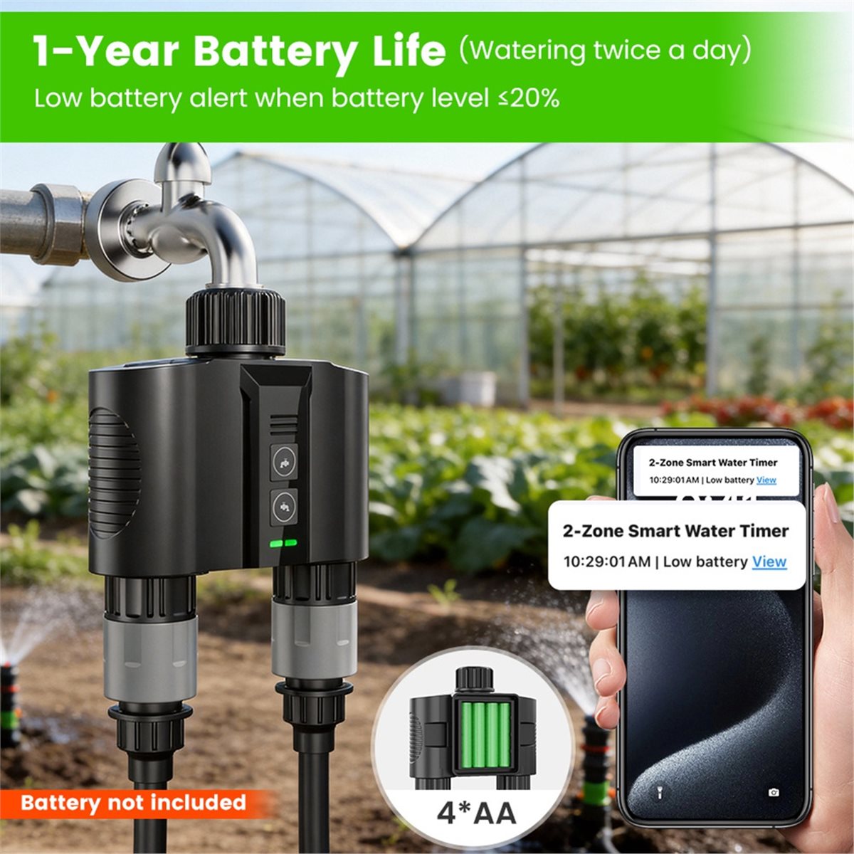 Smart Garden Water Timer - Y17A 1 Set WiFi Water Timer