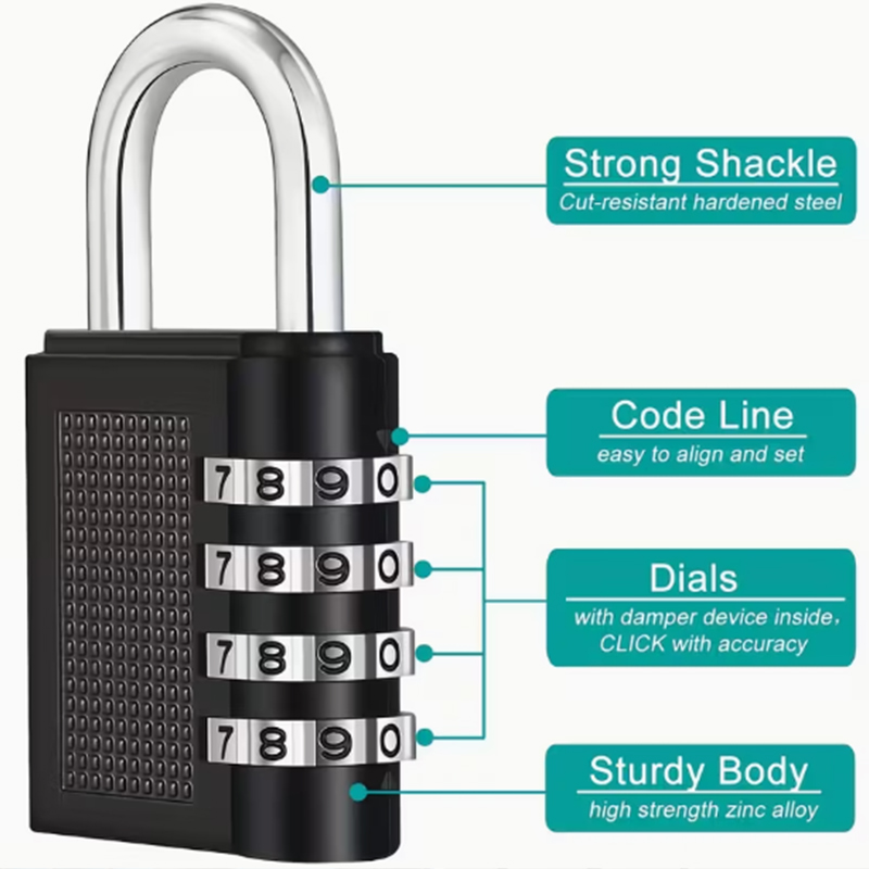 Metal 4-Digit Code Lock Outdoo - огляд і ціна Smart Garden Gate Lock