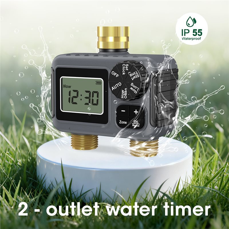 AY14 -Dual Outlets Automatic I - огляд і ціна Smart Garden Water Timer
