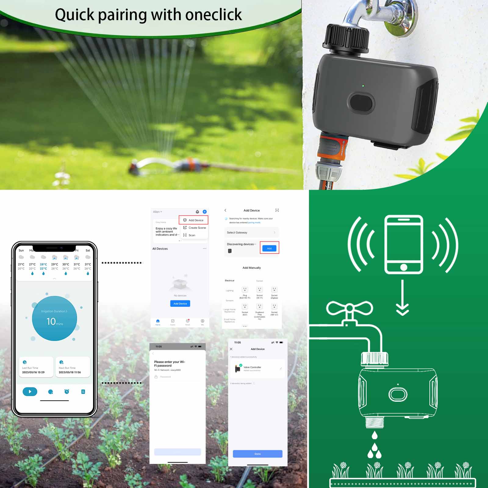 INSOMA automatic plant irrigat - огляд і ціна Smart Garden Water Timer