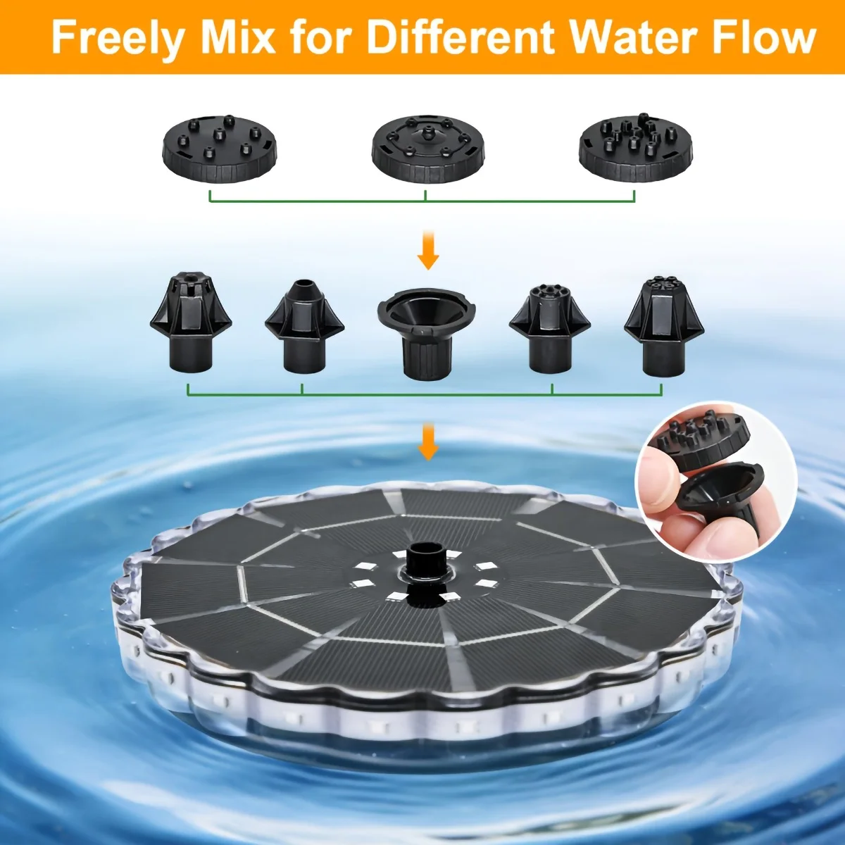 3.5W Outdoor Solar Fountain fo - огляд і ціна Smart Garden Lighting System