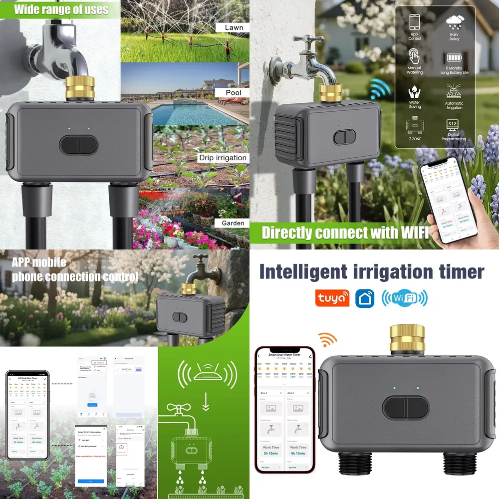 WAP01 WiFi APP Control Dual Ho - огляд і ціна Smart Garden Water Timer