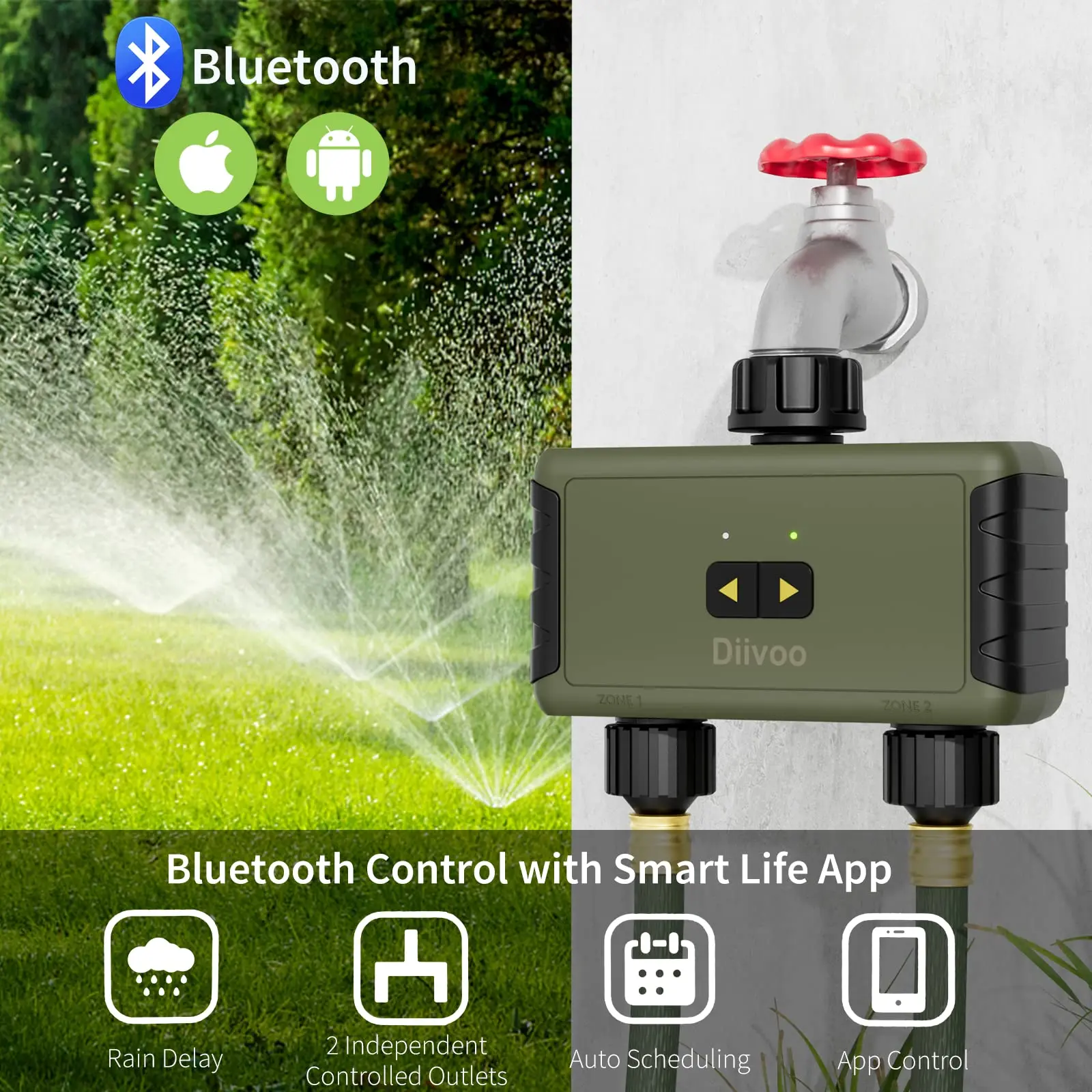 Diivoo Timed Sprinkler for Blu - огляд і ціна Smart Garden Lock